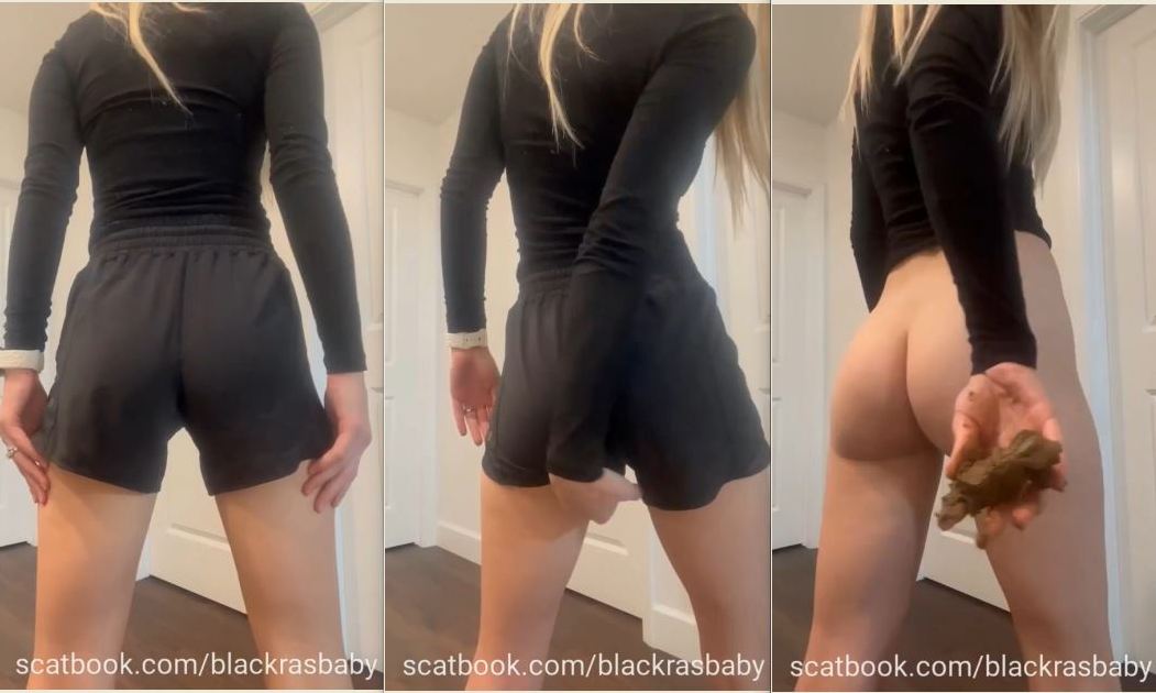 Messing my shorts then squishing it.