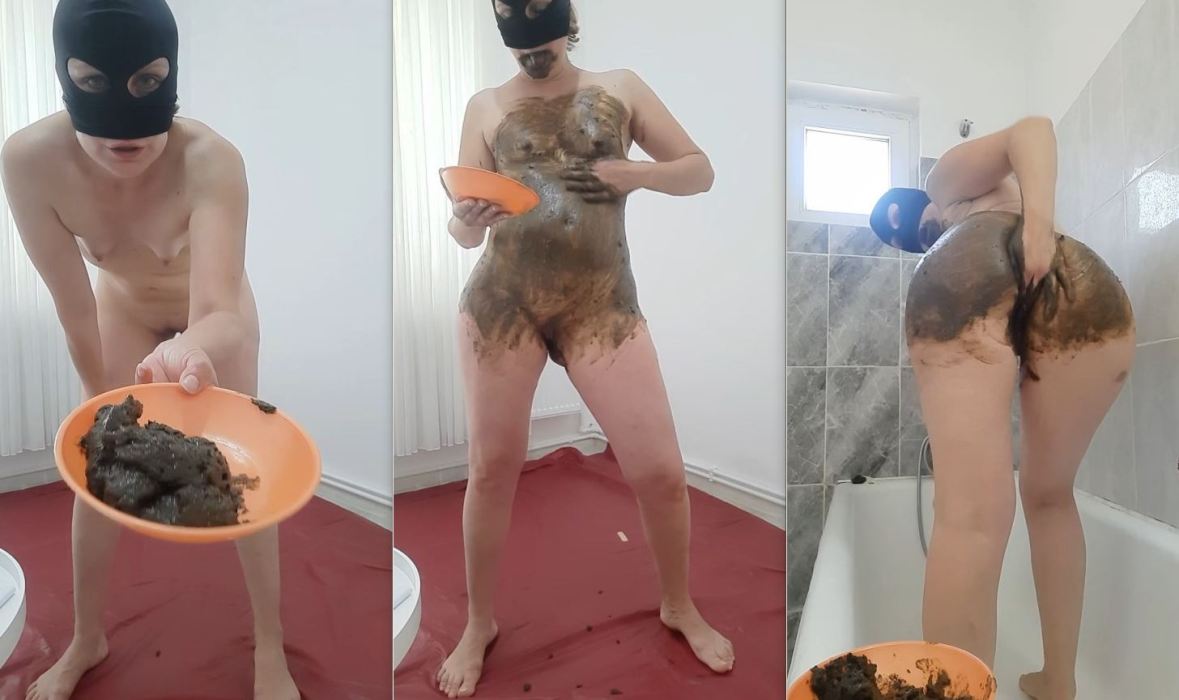Goddess Andreea – Bizarre Dirtywife Full Shit Smearing And Eating Shit