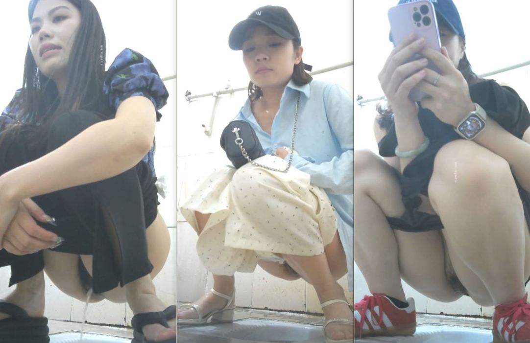 Chinese Girls Squatting and Peeing with Clear Pussy View